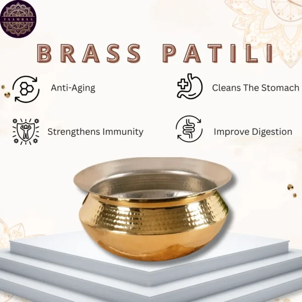 Brass Patili / Degchi - Naturally Non Stick , Non Toxic, Teflon Free - Image 4