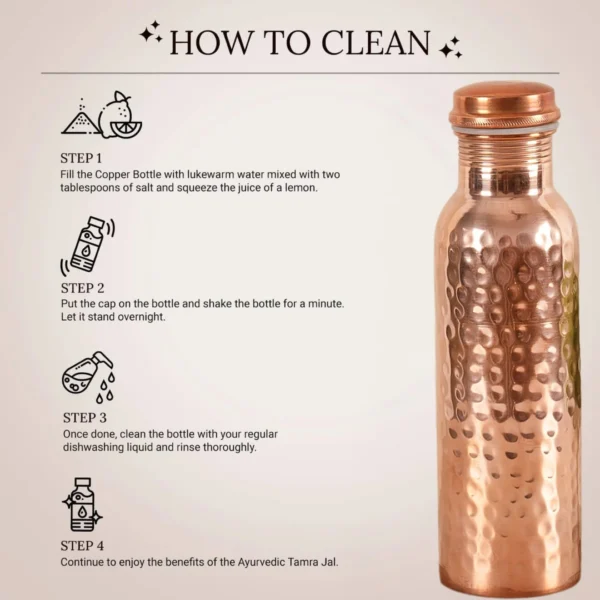 clean copper bottle