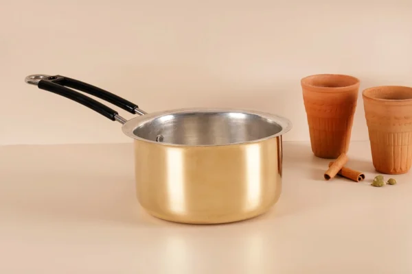 Brass Saucepan with Insulated Handle